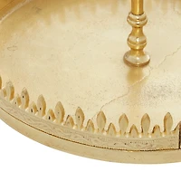 Gold Crown Circular Metal Tray Stand