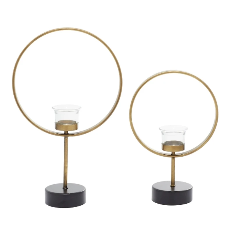 Golden Halo 2-pc. Candle Holder Set