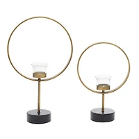 Golden Halo 2-pc. Candle Holder Set