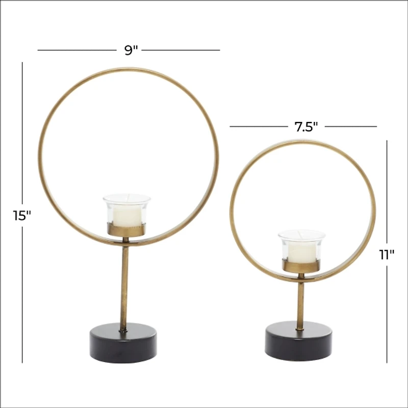 Golden Halo 2-pc. Candle Holder Set