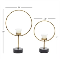 Golden Halo 2-pc. Candle Holder Set