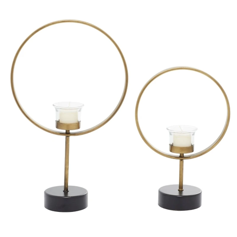 Golden Halo 2-pc. Candle Holder Set