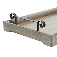 Gray Brushed Distressed 2-pc. Decorative Tray Set