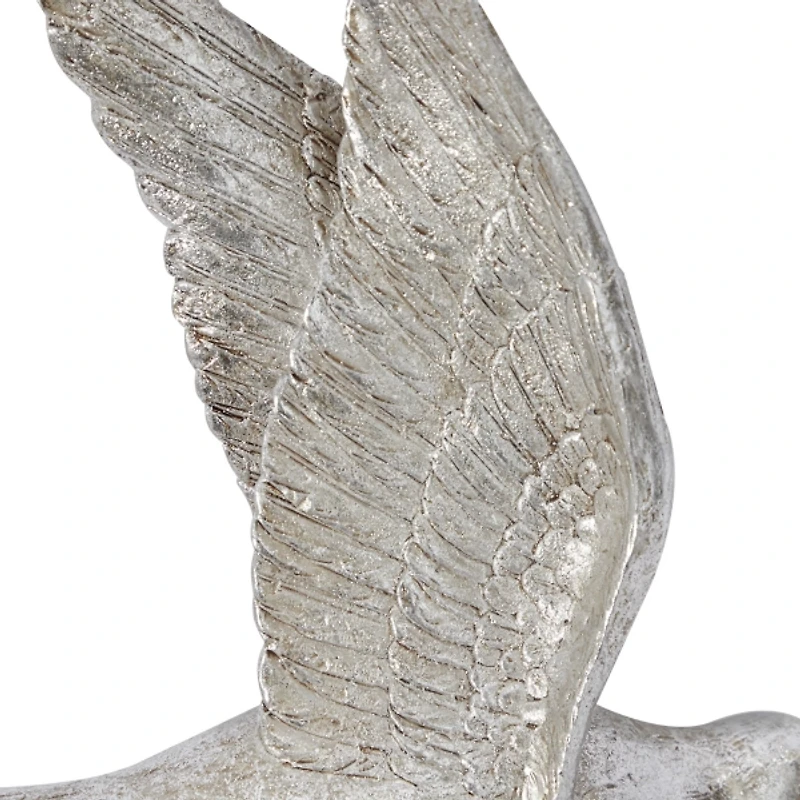 Silver Flying Birds Wall Sculptures, Set of 3