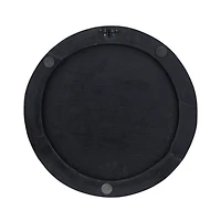 Matte Black Ribbed Sunburst Wall Plates, Set of 3