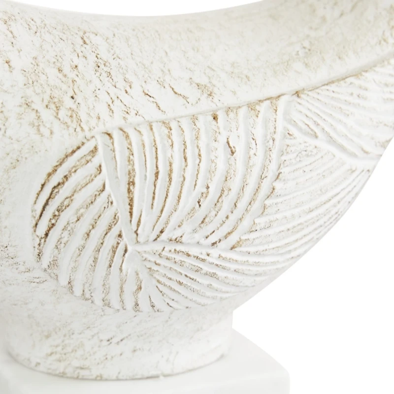 Distressed White Marble Base Birds, Set of 2