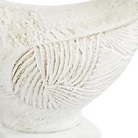 Distressed White Marble Base Birds, Set of 2