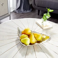 Earthy Abstract Cracked Silver Decorative Tray