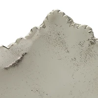 Earthy Abstract Cracked Silver Decorative Tray