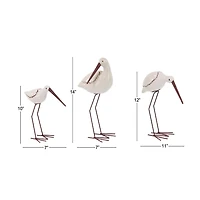 Long Beak Stoneware Bird Figurines, Set of 3