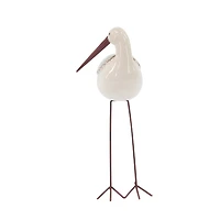 Long Beak Stoneware Bird Figurines, Set of 3