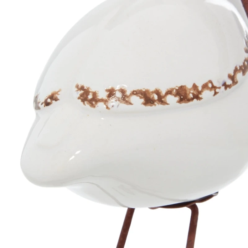 Long Beak Stoneware Bird Figurines, Set of 3