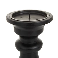 Midnight Distressed Wood Candle Holders, Set of 3