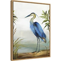Blue Heron Framed Canvas Art Print