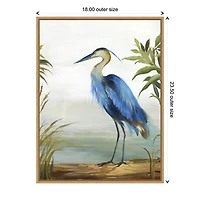 Blue Heron Framed Canvas Art Print