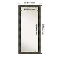 Rustic Rail Charred Framed Mirror