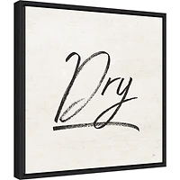 Tan and Black Dry Laundry Framed Wall Plaque