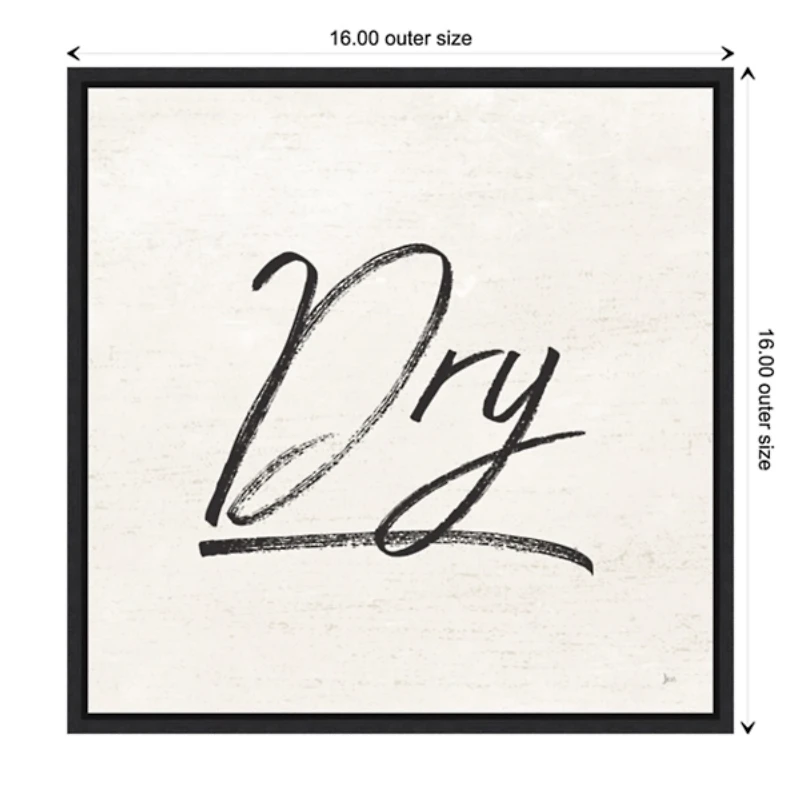 Tan and Black Dry Laundry Framed Wall Plaque