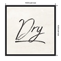 Tan and Black Dry Laundry Framed Wall Plaque