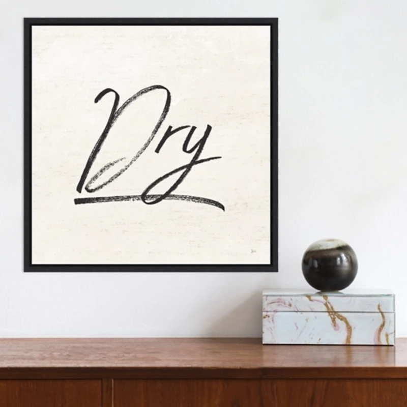 Tan and Black Dry Laundry Framed Wall Plaque