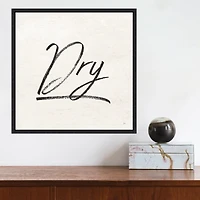 Tan and Black Dry Laundry Framed Wall Plaque