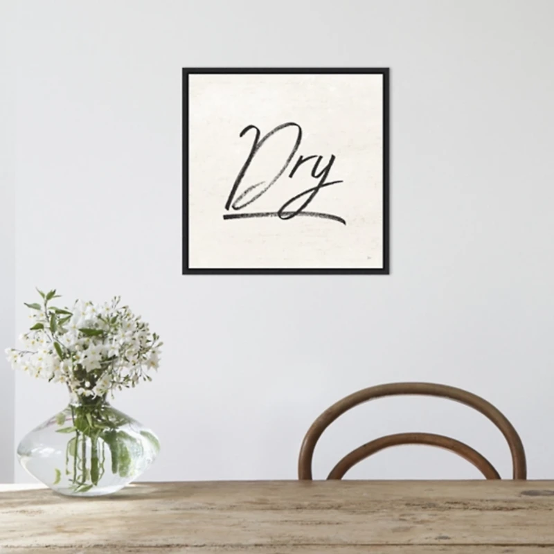 Tan and Black Dry Laundry Framed Wall Plaque