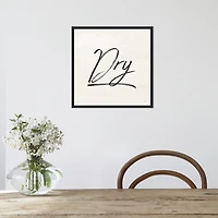 Tan and Black Dry Laundry Framed Wall Plaque