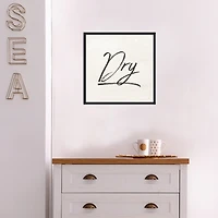 Tan and Black Dry Laundry Framed Wall Plaque