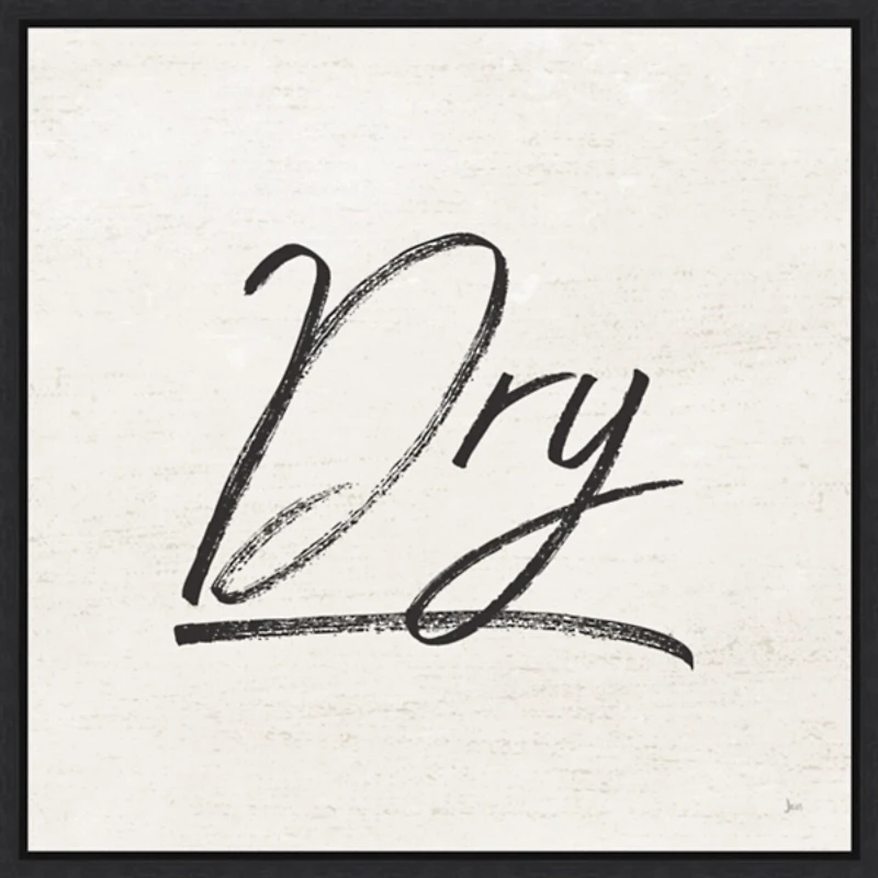 Tan and Black Dry Laundry Framed Wall Plaque