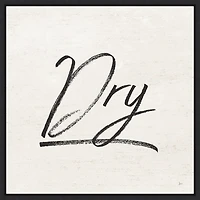 Tan and Black Dry Laundry Framed Wall Plaque