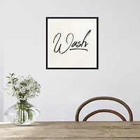 Tan and Black Wash Laundry Framed Wall Plaque