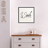 Tan and Black Wash Laundry Framed Wall Plaque