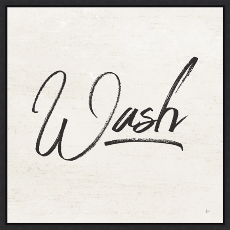 Tan and Black Wash Laundry Framed Wall Plaque