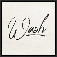 Tan and Black Wash Laundry Framed Wall Plaque