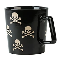 Black Skull and Crossbones Mugs, Set of 4