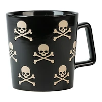 Black Skull and Crossbones Mugs, Set of 4