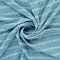 Maui Blue Striped Fringe Throw