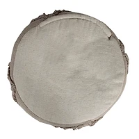 Brown Diamond Tufted Pouf