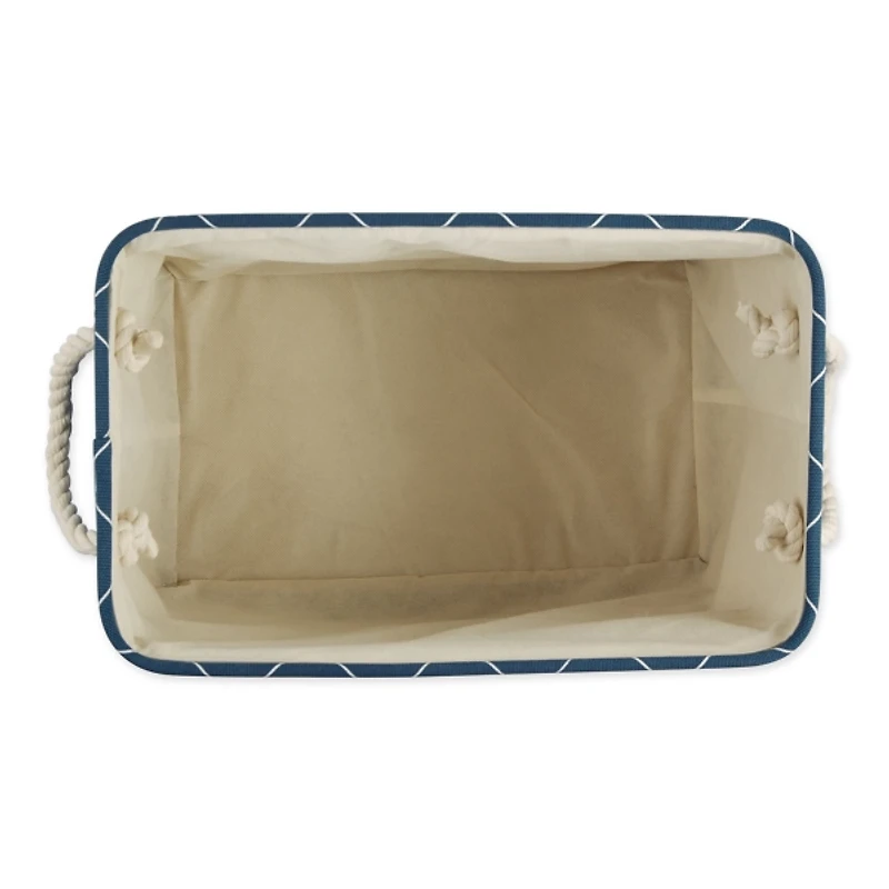 Navy Paw Trellis Rectangle Basket, 14 in.