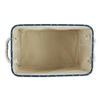 Navy Paw Trellis Rectangle Basket, 14 in.