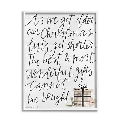 Christmas Lists Get Shorter Canvas Wall Plaque