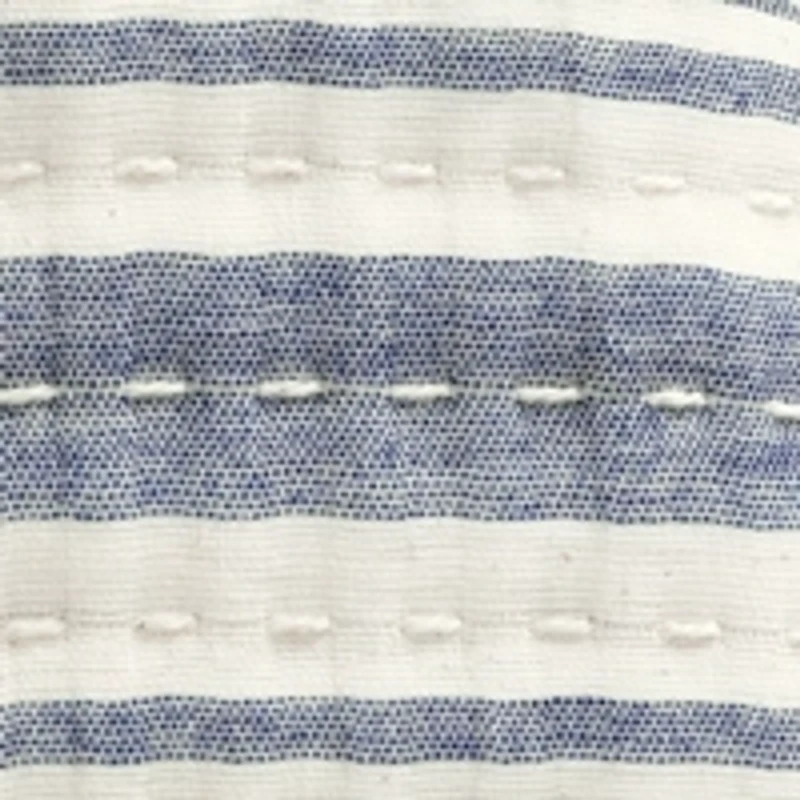 Navy Pick Stitch Stripe Decorative Throw