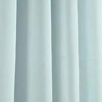 Light Blue Faux Linen Curtain Panel Set, 84 in.