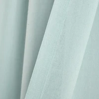 Light Blue Faux Linen Curtain Panel Set, 84 in.