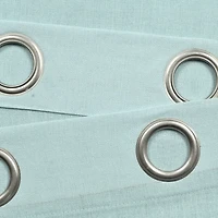 Light Blue Faux Linen Curtain Panel Set, 84 in.