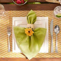 Gold Textured Twill Weave Placemats, Set of 6