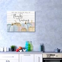 Thanksgiving Pastel Pumpkins Canvas Art Print