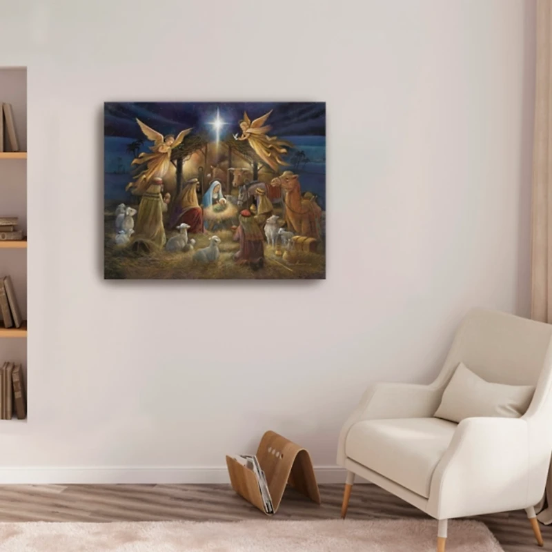 Nativity Scene Giclee Canvas Art Print