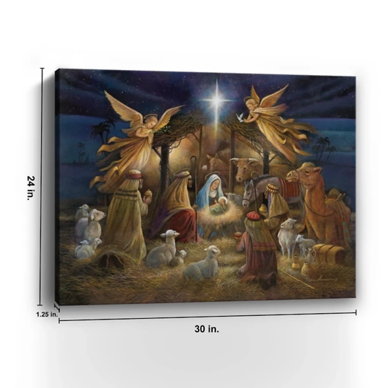 Nativity Scene Giclee Canvas Art Print