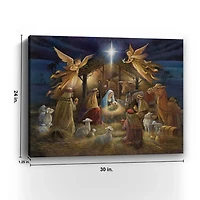 Nativity Scene Giclee Canvas Art Print